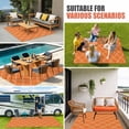 thumbnail image 4 of Orange Stripes Outdoor Rug for Patio/Deck/Porch, Non-Slip Large Area Rug 3 x 5 Ft, Simple Geometric Modern Monochrome Indoor Outdoor Rugs Washable Area Rugs, Reversible Camping Rug Carpet Runner, 4 of 8