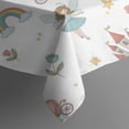 thumbnail image 6 of White Fairy Castle Pattern Rectangle Tablecloth 60"x102",Waterproof Polyester Rectangle Table Cloth, Wipeable Spillproof Polyester Tablecloth for Dining, Camping, Indoor and Outdoor, 6 of 6