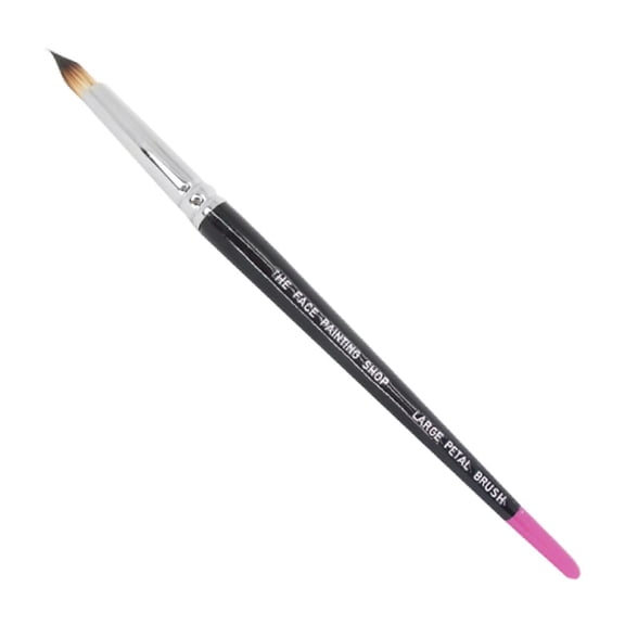 The Face Painting Shop Brush - Large Petal (1/4"), Professional Face Painting Brush, Sleek Pink Tipped Wooden Handle and Synthetic Bristles