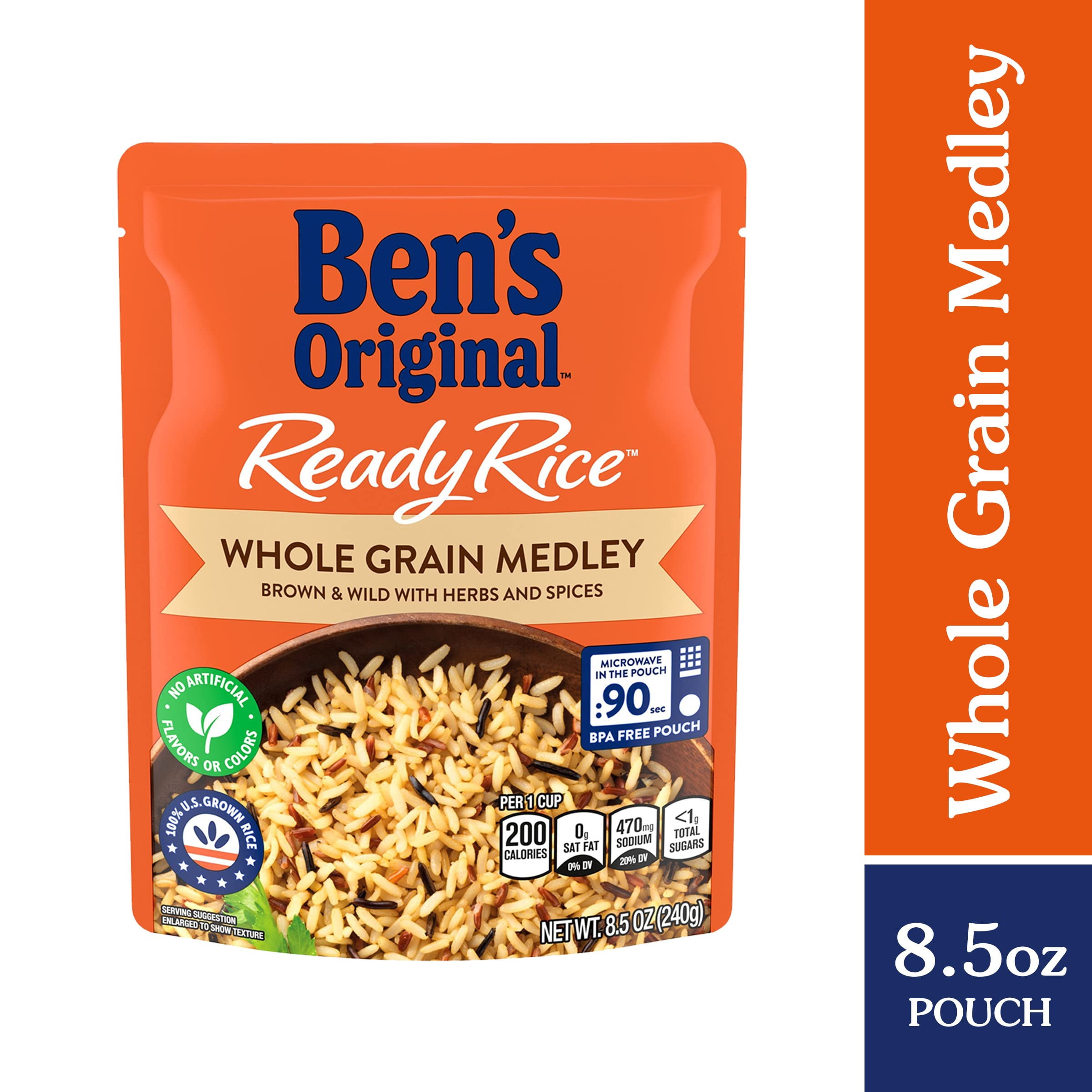 Ben S Original™ Ready Rice™ Whole Grain Medley  Brown & Wild  8.5 Oz. Pouch (Pack of 10)