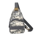 thumbnail image 2 of Bolso bandolera para hombre perfecl bolso de pecho con múltiples bolsillos Gris, 2 of 7