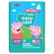 Pampers Easy Ups Peppa Potty Training Pants Girls Size 4T-5T, 18 Count (Select for More Options)