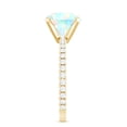 thumbnail image 3 of Rosec Jewels Round Shape Ethiopian Opal Solitaire Ring with Diamond for Women (8 mm), 18K Yellow Gold, US 9.00, 3 of 9