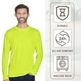 thumbnail image 5 of Gildan Hign Visibility Unisex Safety Cotton Long Sleeve Work T-Shirt, Size S-3XL (Safety Green, XL), 5 of 8
