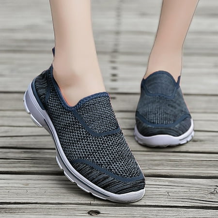 

Aayomet Shoes Men Sneakers Men Couple Summer Fashion Mesh Breathable Elastic Band Non Slip Walking Shoes Outdoor Leisure Sports Dark Gray 8