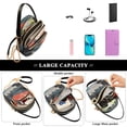 thumbnail image 5 of FORMRS Crossbody Bag for Women Quilted Travel Shoulder Cell Phone Purse with Chain Strap Handbag, Mountains at Dawn, 5 of 7
