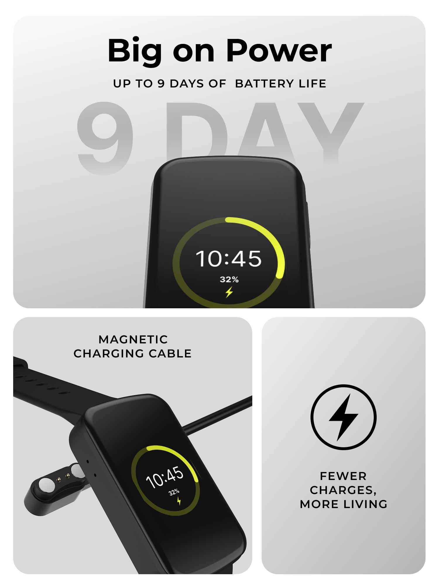 iTech Active 4 PRO Unisex Adult Smartwatch Fitness Tracker, Green, Silicone Strap