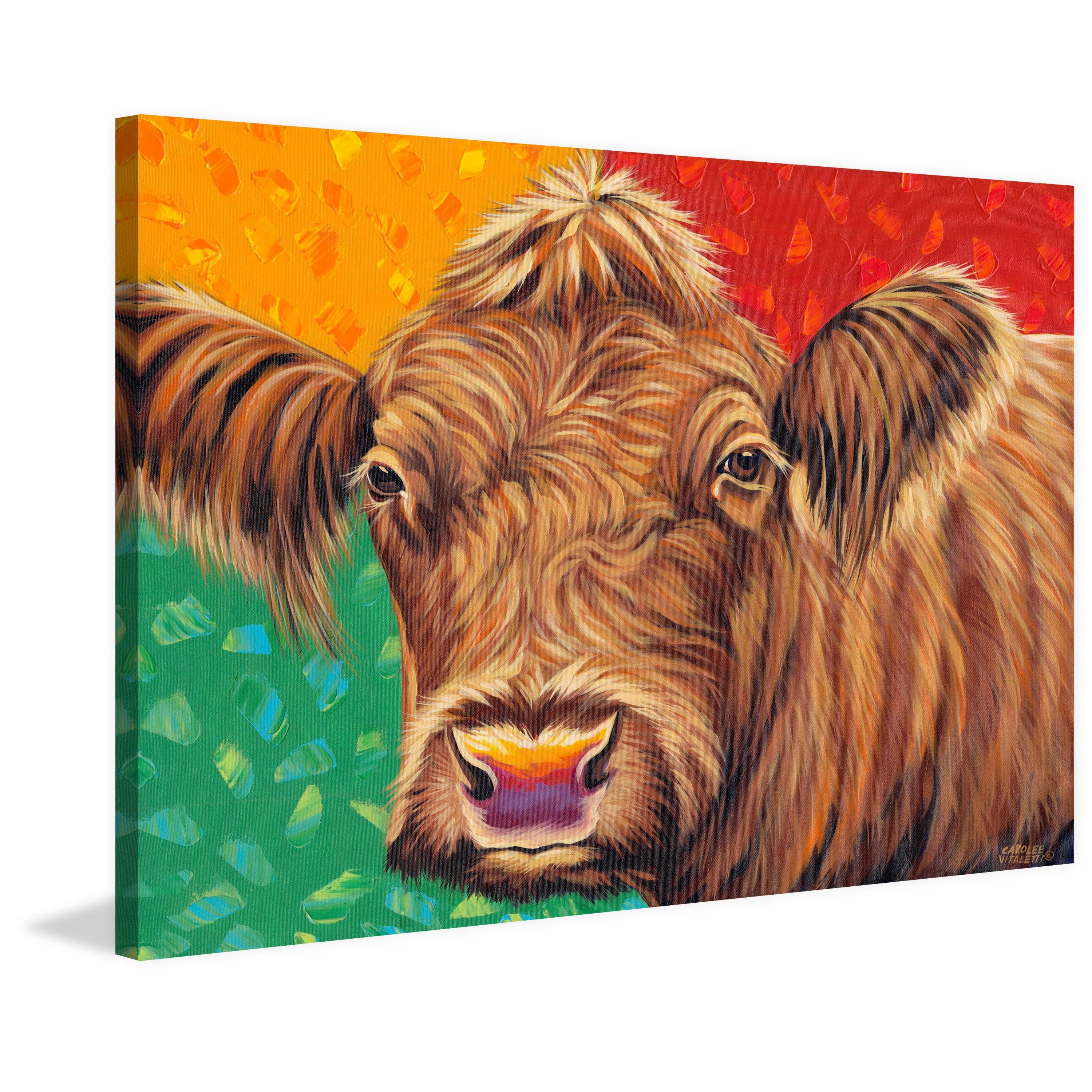Marmont Hill "Country Cow II" Painting Print on Wrapped Canvas