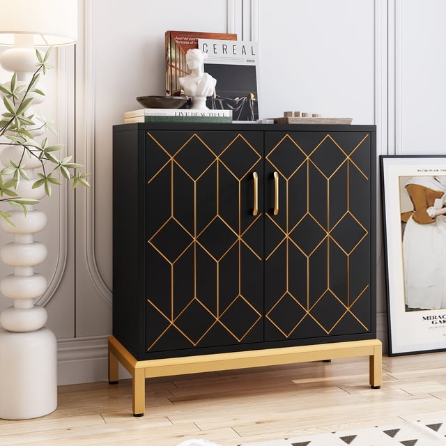 EDTara Buffet Moderne, Bahut d'Appoint avec Grand Rangement, Portes et Étagères pour Salon Ou Cuisine