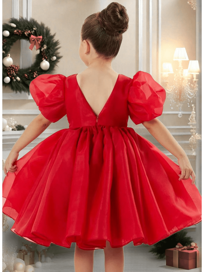 red satin toddler dress Red Satin Dress,junior Bridesmaid Dress,tulle Flower Girl Dress,girl Wedding Dress,toddler Dress for Wedding,girl Party Dress,baby Dress