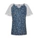 thumbnail image 3 of Mujeres Tops Casual verano encaje manga corta Split cuello túnica impresa camisetas camisetas Tops OAVQHLG3B Store lin121212, 3 of 4