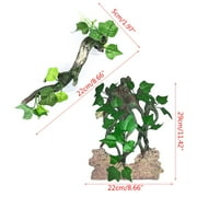 XROMTBEM Reptile Plants Vines for Climbing Habitat Decor Branches with Lifelike Leaves for Lizard Spider Snake Gecko Frog