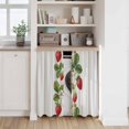 thumbnail image 6 of Strawberry Tier Curtains 54 Inch Length, Vintage Green Botanical Spring Floral Cafe Short Curtains for Bathroom Over Sink, Small Kitchen Curtain Light Filtering Tiered Drapes 2 Panels 27.5"Wx54"L, 6 of 8