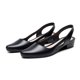 thumbnail image 5 of Sandalias de moda para mujer, zapatos de una sola capa antideslizantes de tacón medio-bajo de corte bajo, estilo coreano, de plástico, transpirables, informales para exteriores, 5 of 6