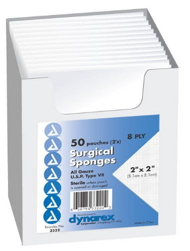 Dynarex 3322 Surgical Gauze Sponges Sterile-300/Case