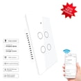 thumbnail image 1 of Cambiar Interruptor táctil inteligente Wi-Fi de 4 pandillas mejorado Emparejamiento fácil Asociación de múltiples controles Luz de fondo ENCENDIDO / APAGADO Control de la aplicación Control de voz Com, 1 of 7