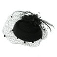 thumbnail image 5 of Fascinators Hair Clip Headband Pillbox Hat Bowler Feather Veil Wedding Party New, 5 of 16
