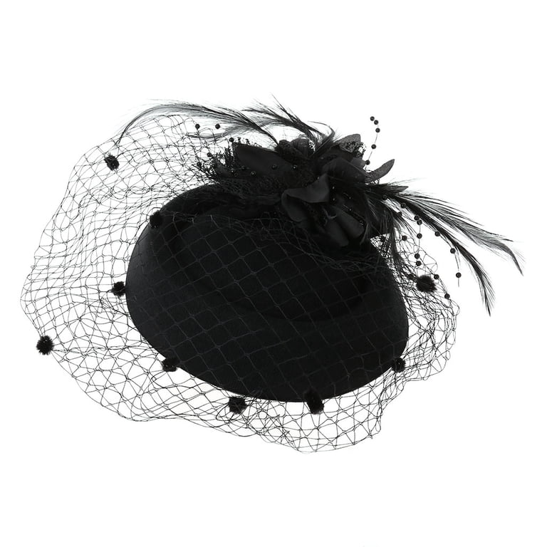 Fascinators Hair Clip Headband Pillbox Hat Bowler Feather  display picture 1