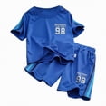 thumbnail image 4 of Ccpelsie Toddler Boy's 2 Piece Set Graphic Short Sleeve T Shirt Shorts Outfits - Boys Athletic Sets(Blue,10-11 Years), 4 of 4