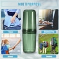 thumbnail image 6 of Unique Bargains Clear Toothbrush Travel Case Plastic Lightweight Toothbrush Travel Case Traveling for Travel Green, 6 of 7