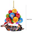 thumbnail image 3 of Navidad divertido trineo cachorro colgante acrílico árbol de Navidad mochila decoración interior del coche, 3 of 5