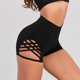 thumbnail image 1 of Pantalones cortos de yoga ajustados de cintura alta para mujer, pantalones cortos deportivos de baile en barra con huecos grandes y cruzados laterales sexys para fitness, 1 of 1