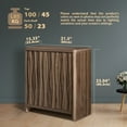 thumbnail image 2 of ARKANTOS Sideboards and Buffets Water Ripple Adjustable Shelf Push to Open Door Classic Walnut, 2 of 6