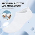 thumbnail image 2 of 6 Pairs No Show Socks for Men,Mens Low Cut Invisible Ankle Socks,Non Slip Cotton Casual Sneaker Trainer Socks with Arch Support(7-14), 2 of 8