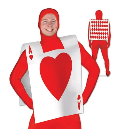 Club Pack of 12 Alice in Wonderland Red and White Ace of Hearts Full Size Vest 25