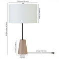 thumbnail image 6 of Evelyn&Zoe Killian 25.5" Modern Metal and Wood Table Lamp with White Drum Fabric Shade, 6 of 7