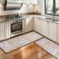thumbnail image 3 of Kitchen Rugs Sets Of 2,Pioneer Flower Floral Print Pattern Anti Fatigue Kitchen Mat Rugs Non Slip Washable,Decorative Kitchen Floor Mats for Kitchen,Sink,Laundry,17"x47"+17"x47", 3 of 5