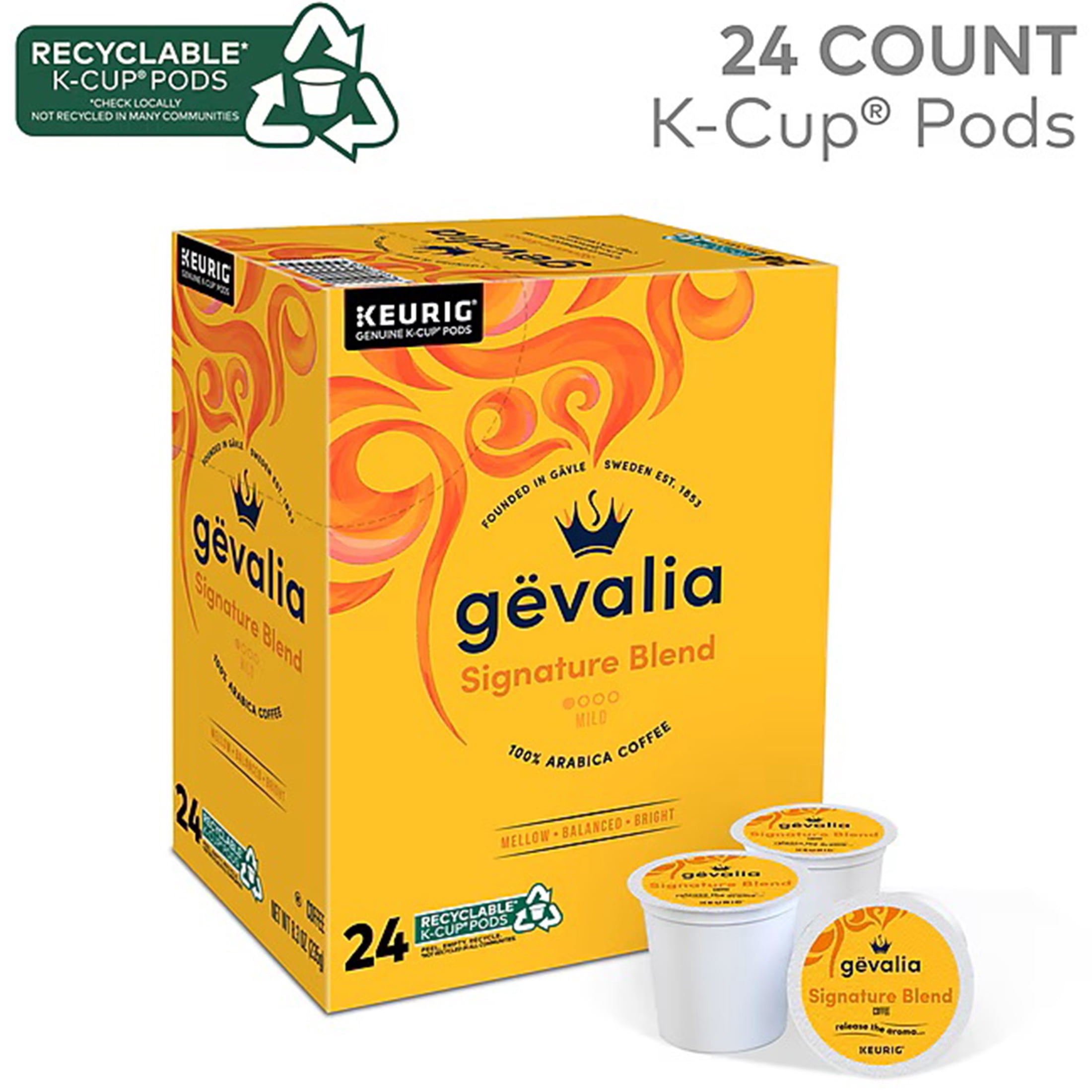 Gevalia® Single-Serve Coffee K-Cup®, Signature Blend, Carton Of 24