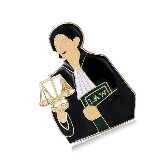 Justice Symbol Brooch Alloy Legal Career Fashion Accessory