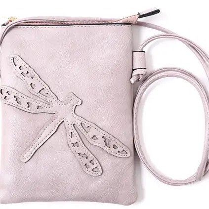 shine mark Purple Dragonfly Crossbody Bag