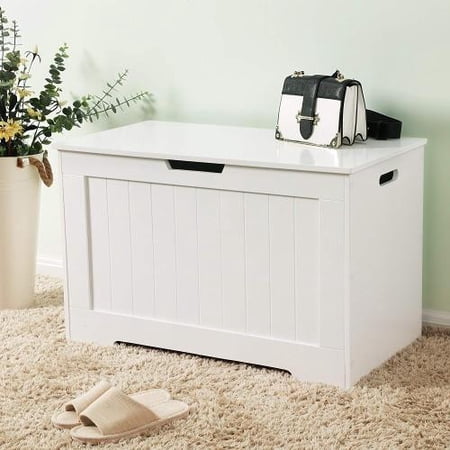 Large Storage Box Solid Wood Blanket Box Wooden Box Wooden Toy Lift Top Entryway Storage Chest Bench With 2 Safety Hinge Wooden Toy Box Kids' Storage Chests Trunks