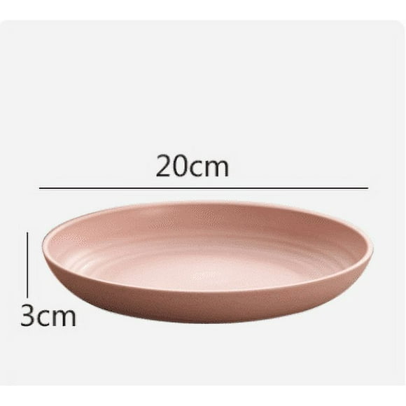 4 PACK Lightweight Wheat Straw Plates-Degradable Lightweight Wheat Straw Plates,Unbreakable Dinner Plates, Dishwasher & Microwave Safe, BPA free