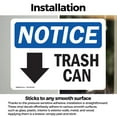 thumbnail image 3 of (2 Pack) Trash Can [Down Arrow] Sign, 3 of 7