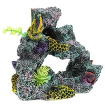 PAMINGONO Artificial Aquarium Coral Decor Coral Reef for Aquarium Resin Material Underwater Theme 1Pcs 6.29X5.50X3.54In