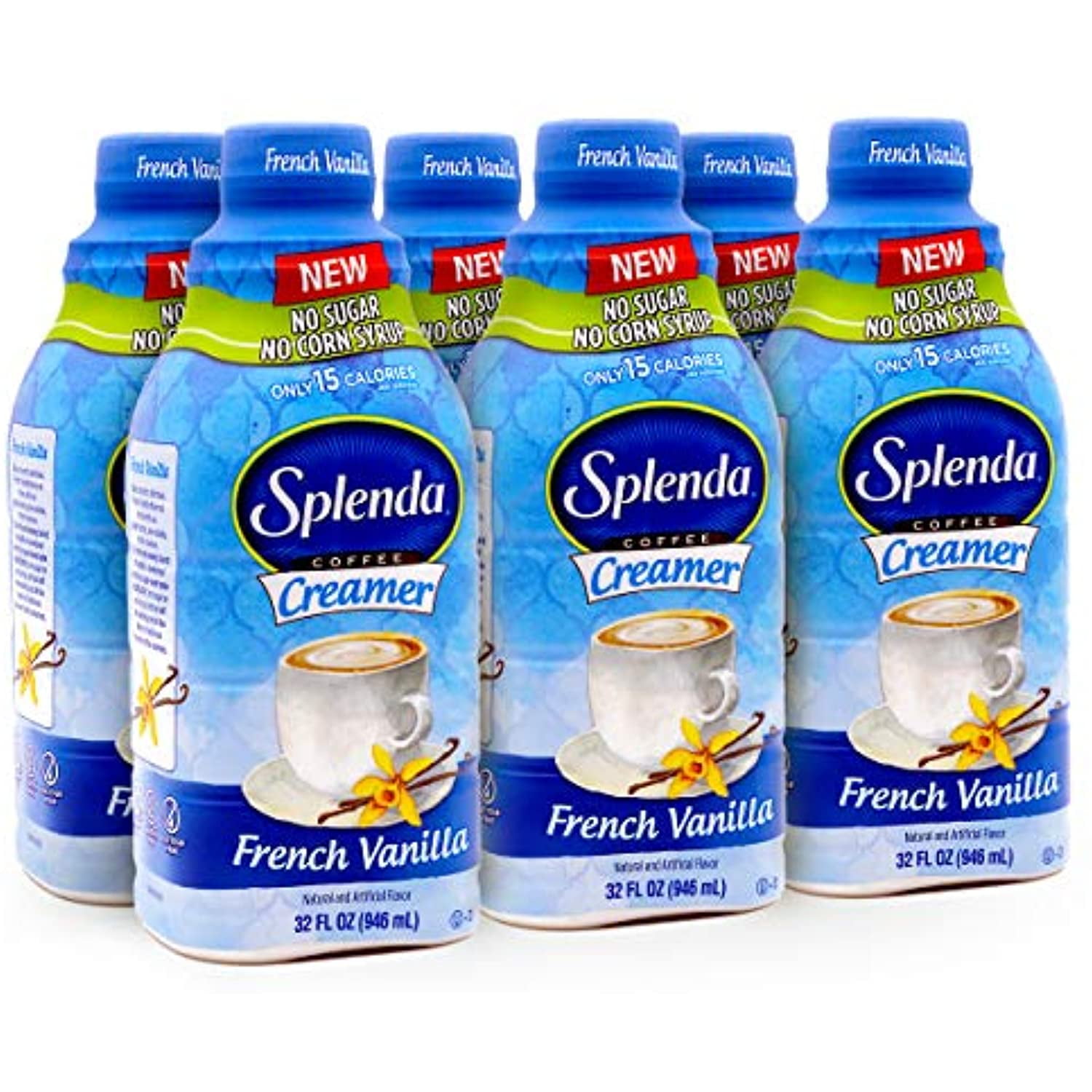 Splenda Sugar Free, Low Calorie French Vanilla Coffee Creamer, 32 Fl Oz (Pack Of 6)