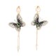 thumbnail image 1 of Pendientes colgantes de borla de cristal de mariposa JAMW para mujer 1 par, 1 of 5