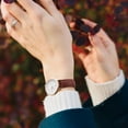 thumbnail image 6 of ANBEER 18mm Flat Thin Elegant Genuine Leather Watch Strap,Quick Release Replacement Watch Band,Brick Red with Black Buckle, 6 of 7