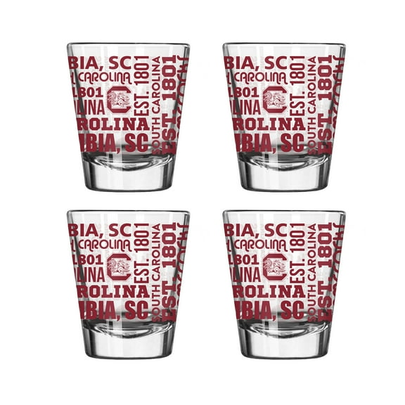 Logo Brands South Carolina Gamecocks 4-Pack 2oz. Shot Glass Set