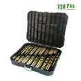 thumbnail image 1 of 99/230 Pcs Titanium Drill Bit Set for Steel Wood Plastic Metal Copper Aluminum Alloy with Storage Case, 1 of 5