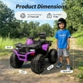 thumbnail image 5 of Hikiddo 24V Ride on Toys, Kids ATV 4-Wheeler for Big Kids with 2 Seater, 400W Motor, Bluetooth - Purple, 5 of 9