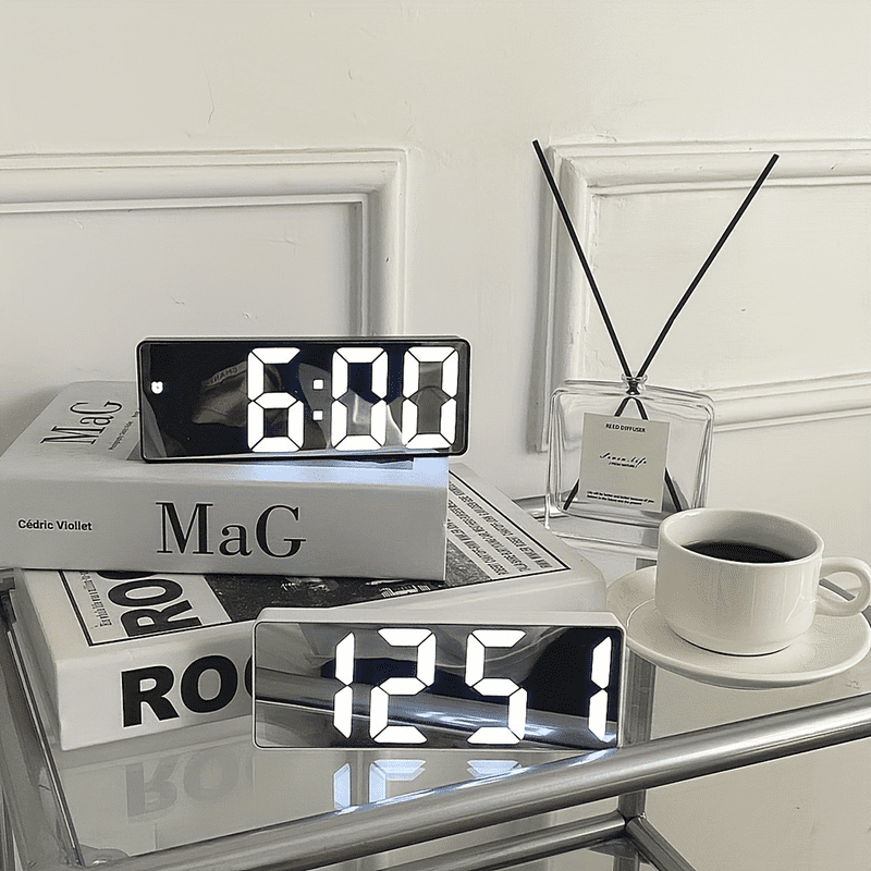 YYX Ornament Digital Alarm Clock - 6.29 Inch RGB LED Display, with Auto DST, Snooze, Calendar, Volume & Brightness Adjustment, Ideal Gift for Kids' Bedrooms