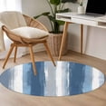 thumbnail image 4 of Round Rugs 4Ft, Blue Grey Round Area Rug Washable Indoor Throw Carpet, Modern Watercolor Abstract Art Soft Non Slip Circle Rug for Kitchen Nursery Room Home Decor Aesthetic, 4 of 8