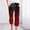Red, variant on Babysbule Womens Floral Printing Capris Pants Fashion Womens Casual Elastic Loose Pants Straight Wide Leg Trousers With Pocket