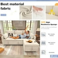 thumbnail image 3 of Betisef Sleeper Soft Bed,Pull Out Couch Bed with Storage Chaise,Iron Frame Soft Futon Sofa,Convertible Sleeper Couch for Living Room/Apartment/Office. (Corduroy L-Shape, Beige), 3 of 5
