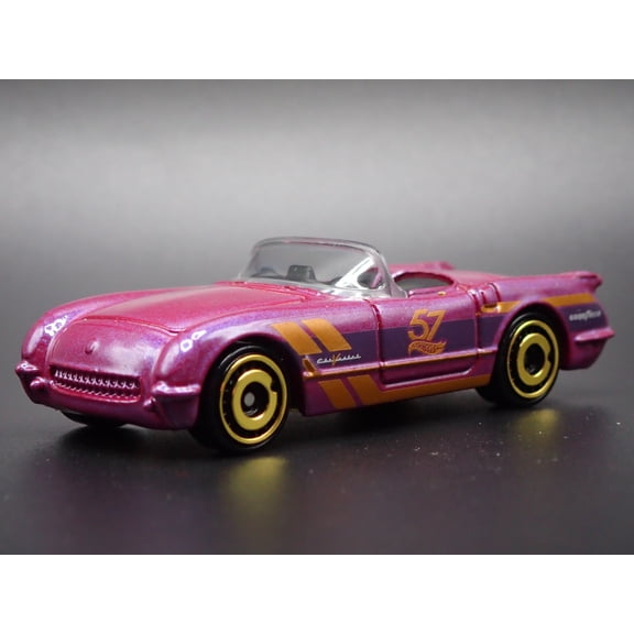 Open Box 1955 55 CHEVY CHEVROLET CORVETTE CONVERTIBLE 57TH 1:64 SCALE DIECAST MODEL CAR