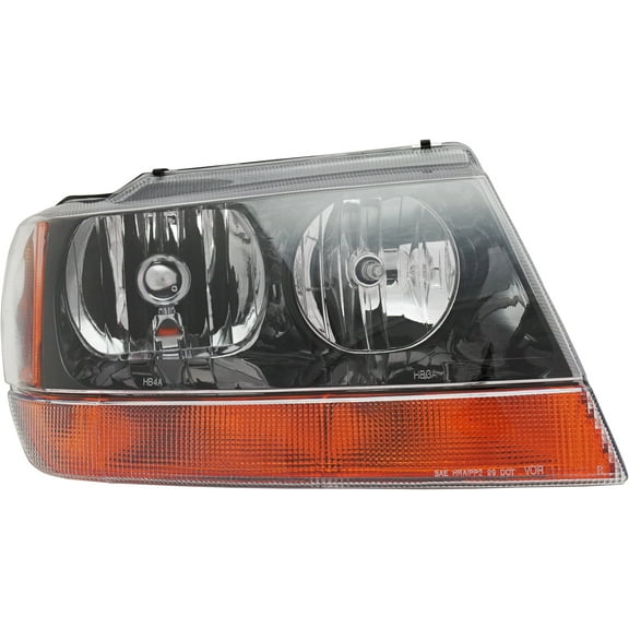 Headlight Compatible With 1999-2004 Jeep Grand Cherokee Right Passenger Halogen With bulb(s)